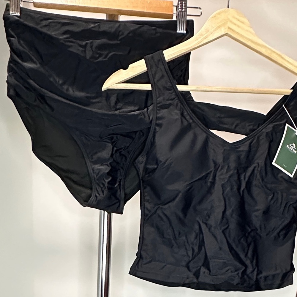 High Waisted Black Bikini Swim Suit Small New